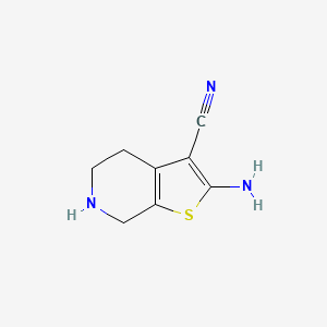 molecular formula C8H9N3S B1277100 2-Amino-4,5,6,7-tetrahydrothieno[2,3-c]pyridine-3-carbonitrile CAS No. 802025-35-0