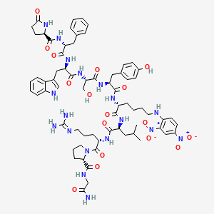 molecular formula C68H88N18O17 B12771010 LHRH, phe(2)-N-epsilon-(2,4)-dinitrophenol-lys(6)- CAS No. 100304-55-0