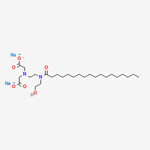 molecular formula C26H48N2Na2O6 B12771037 Disodium N-(carboxymethyl)-N-(2-((2-hydroxyethyl)(1-oxooctadecyl)amino)ethyl)glycinate CAS No. 93804-76-3