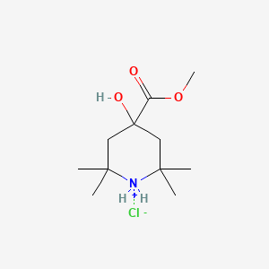 molecular formula C11H22ClNO3 B12771064 Methyl 4-hydroxy-2,2,6,6-tetramethyl-4-piperidinecarboxylate hydrochloride CAS No. 72361-47-8