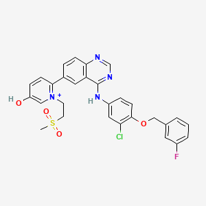 molecular formula C29H25ClFN4O4S+ B12771093 Lapatinib metabolite M5 CAS No. 1807733-95-4