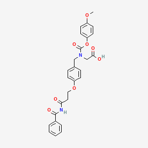 molecular formula C27H26N2O8 B12771096 Muraglitazar metabolite M9 CAS No. 875430-22-1