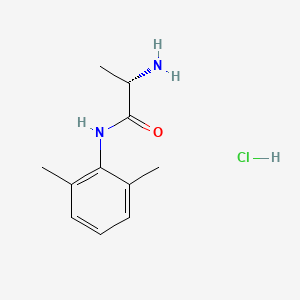 molecular formula C11H17ClN2O B12771111 (+)-2-Amino-N-(2,6-dimethylphenyl)propanamide monohydrochloride CAS No. 53984-76-2