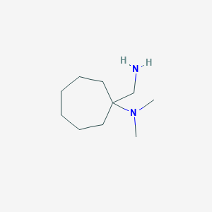 molecular formula C10H22N2 B1277118 N-[1-(aminomethyl)cycloheptyl]-N,N-dimethylamine CAS No. 495078-29-0