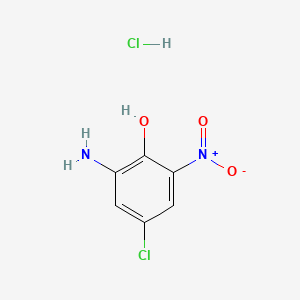 molecular formula C6H6Cl2N2O3 B1277127 苯酚，2-氨基-4-氯-6-硝基，一水合氯化物 CAS No. 67815-68-3