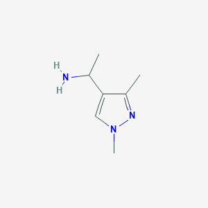 molecular formula C7H13N3 B1277128 1-(1,3-dimethyl-1H-pyrazol-4-yl)ethanamine CAS No. 911788-36-8