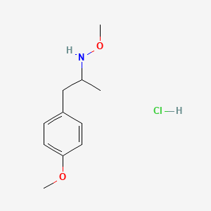 molecular formula C11H18ClNO2 B12771318 dl-1-(4-Methoxyphenyl)-2-methoxyaminopropane hydrochloride CAS No. 91340-27-1