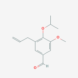 molecular formula C14H18O3 B1277134 3-Allyl-4-isopropoxy-5-methoxy-benzaldehyde CAS No. 883543-95-1