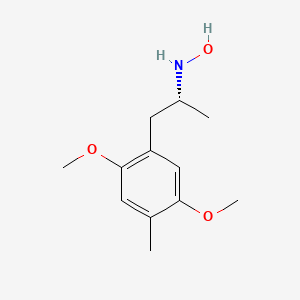 molecular formula C12H19NO3 B12771364 N-[(2R)-1-(2,5-dimethoxy-4-methylphenyl)propan-2-yl]hydroxylamine CAS No. 76124-11-3