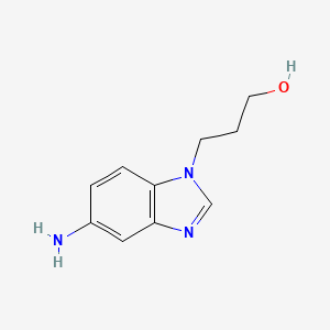 molecular formula C10H13N3O B1277143 3-(5-氨基-1H-苯并咪唑-1-基)-1-丙醇 CAS No. 883544-22-7