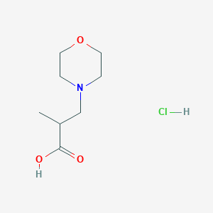 molecular formula C8H16ClNO3 B1277149 2-Methyl-3-morpholin-4-ylpropanoic acid hydrochloride CAS No. 1052522-32-3