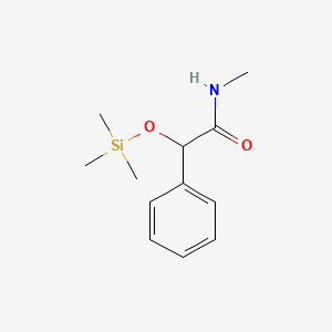 molecular formula C12H19NO2Si B12771509 Acetamide, N-methyl-2-phenyl-2-((trimethylsilyl)oxy)- CAS No. 151414-64-1