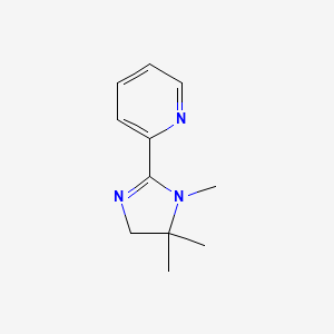 molecular formula C11H15N3 B12771517 Pyridine, 2-(1,5,5-trimethyl-2-imidazolin-2-yl)- CAS No. 111980-45-1