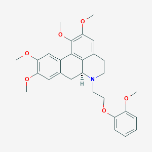 molecular formula C29H33NO6 B12771553 N-(2(2-Methoxyphenoxy)ethyl)norglaucine CAS No. 910296-45-6