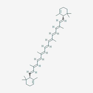 molecular formula C40H56 B12771558 epsilon-Carotene, (6S,6'S)- CAS No. 125411-81-6