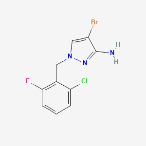 molecular formula C10H8BrClFN3 B1277157 4-溴-1-(2-氯-6-氟苄基)-1H-吡唑-3-胺 CAS No. 895929-92-7