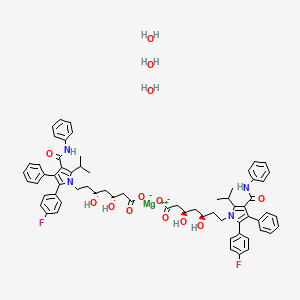 molecular formula C66H74F2MgN4O13 B12771576 Atorvastatin magnesium trihydrate CAS No. 1035609-19-8