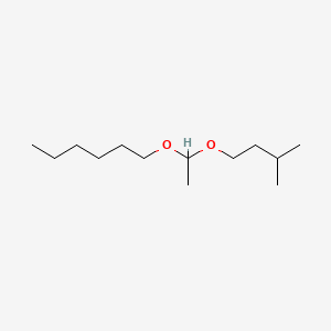 molecular formula C13H28O2 B12771599 Acetaldehyde hexyl isoamyl acetal CAS No. 233665-90-2