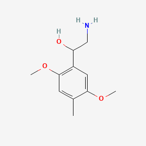 molecular formula C11H17NO3 B12771665 4-Methyl-2,5-dimethoxy-beta-hydroxyphenethylamine CAS No. 29348-16-1