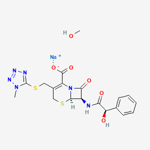 molecular formula C19H21N6NaO6S2 B12771674 Sodium cefamandole methanolate CAS No. 64415-59-4