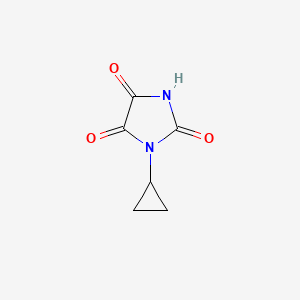 molecular formula C6H6N2O3 B1277185 1-Cyclopropylimidazolidine-2,4,5-trione CAS No. 40408-46-6