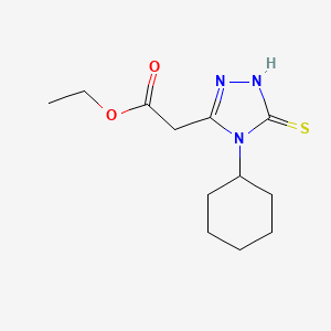 ethyl (4-cyclohexyl-5-mercapto-4H-1,2,4-triazol-3-yl)acetate
