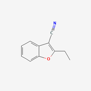 molecular formula C11H9NO B1277197 2-Ethylbenzofuran-3-carbonitrile CAS No. 42901-97-3