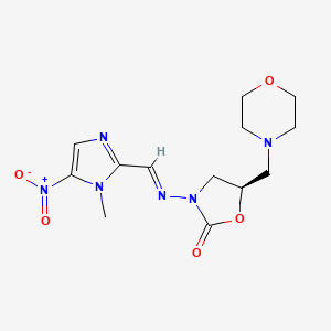 molecular formula C13H18N6O5 B12771970 Moxnidazole, (R)- CAS No. 738528-72-8