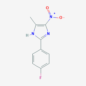 molecular formula C10H8FN3O2 B012772 2-(4-Fluorophenyl)-5-methyl-4-nitro-1h-imidazole CAS No. 104575-41-9