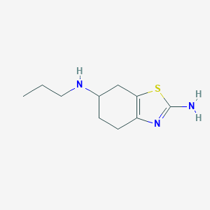 molecular formula C10H17N3S B127720 N6-丙基-4,5,6,7-四氢-1,3-苯并噻唑-2,6-二胺 CAS No. 104617-86-9
