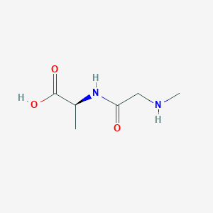 molecular formula C6H12N2O3 B1277208 L-Alanine, N-(N-methylglycyl)- CAS No. 53846-71-2