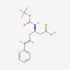 molecular formula C17H23NO4 B1277214 Boc-(R)-3-amino-(6-phenyl)-5-hexenoic acid CAS No. 332064-73-0