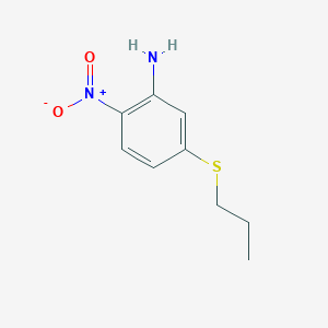 molecular formula C9H12N2O2S B127722 2-Nitro-5-(propylthio)aniline CAS No. 57780-75-3