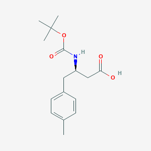molecular formula C16H23NO4 B1277220 (R)-3-((tert-butoxycarbonyl)amino)-4-(p-tolyl)butanoic acid CAS No. 269398-85-8
