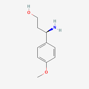 molecular formula C10H15NO2 B1277221 (r)-3-氨基-3-(4-甲氧基苯基)丙醇 CAS No. 1071436-31-1