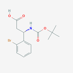 molecular formula C14H18BrNO4 B1277224 Boc-(S)-3-氨基-3-(2-溴苯基)-丙酸 CAS No. 500770-75-2