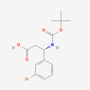 molecular formula C14H18BrNO4 B1277226 Boc-(S)-3-Amino-3-(3-bromo-phenyl)-propionic acid CAS No. 500770-76-3