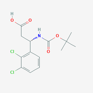 molecular formula C14H17Cl2NO4 B1277227 Boc-(S)-3-Amino-3-(2,3-dichloro-phenyl)-propionic acid CAS No. 499995-82-3