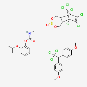 molecular formula C36H36Cl9NO8S B12772990 Propotox EM CAS No. 67481-16-7