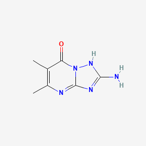 molecular formula C7H9N5O B1277300 2-氨基-5,6-二甲基[1,2,4]三唑并[1,5-a]嘧啶-7(4H)-酮 CAS No. 879034-73-8