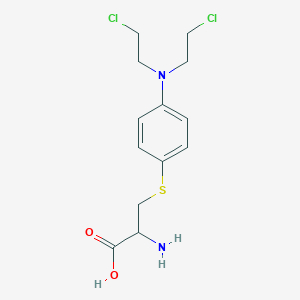 molecular formula C13H18Cl2N2O2S B1277311 2-Amino-3-((4-(bis(2-chloroethyl)amino)phenyl)thio)propanoic acid CAS No. 7147-15-1