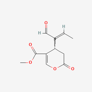 molecular formula C11H12O5 B12773225 Elenolide CAS No. 24582-91-0