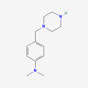 molecular formula C13H21N3 B1277323 N,N-dimethyl-4-(piperazin-1-ylmethyl)aniline CAS No. 89292-79-5