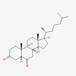 molecular formula C27H44O2 B12773250 5beta-Cholestane-3,6-dione CAS No. 22799-16-2