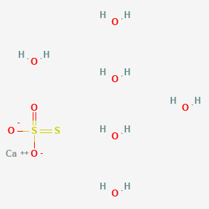 molecular formula CaH12O9S2 B12773268 Calcium thiosulfate hexahydrate CAS No. 10035-02-6