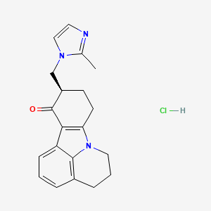 molecular formula C20H22ClN3O B12773273 Cilansetron hydrochloride anhydrous CAS No. 120635-72-5