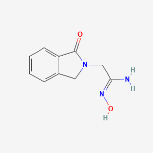 molecular formula C10H11N3O2 B12773302 2H-Isoindole-1-ethanimidamide, 1,3-dihydro-N-hydroxy-1-oxo- CAS No. 85475-48-5