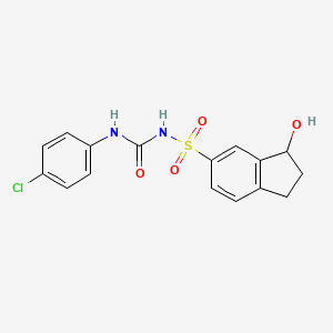 molecular formula C16H15ClN2O4S B12773316 Sulofenur metabolite IV CAS No. 133883-96-2
