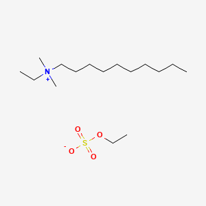 molecular formula C16H37NO4S B12773325 N-Ethyl-N,N-dimethyldecan-1-aminium ethyl sulfate CAS No. 159632-34-5