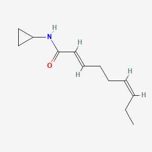 molecular formula C12H19NO B12773329 (2E,6Z)-N-cyclopropylnona-2,6-dienamide CAS No. 608514-55-2